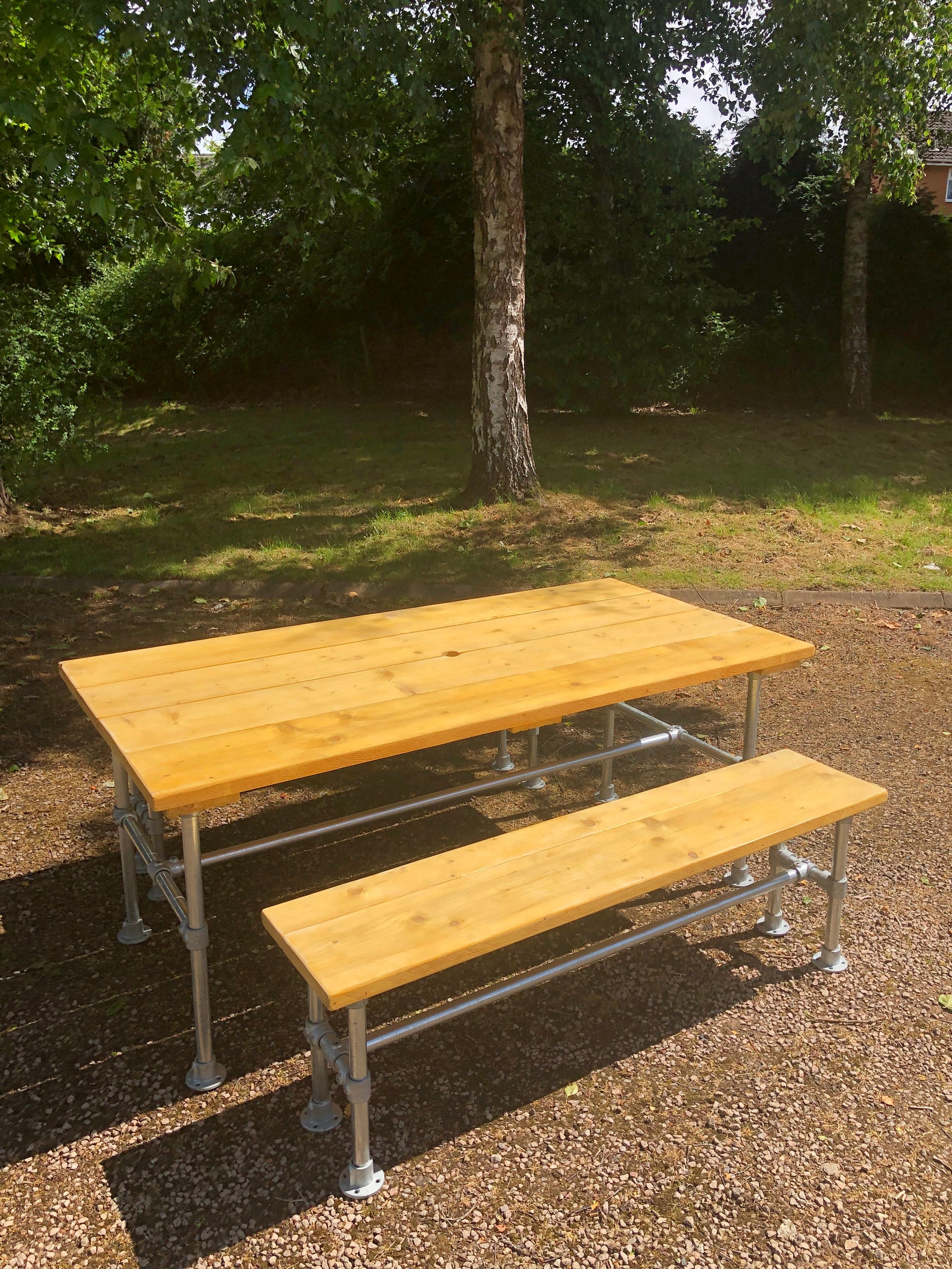 Industrial Garden Table and Benches scaffold Board Design Etsy UK