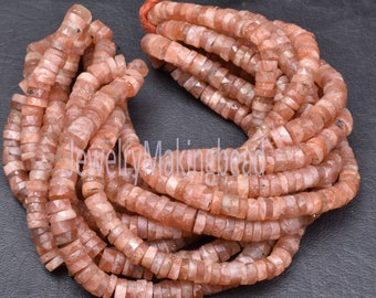 Sunstone Heishi Shape Smooth Beads Size 5X4 MM 16/'/'Inches Strand Sunstone Use For All Type Jewellery