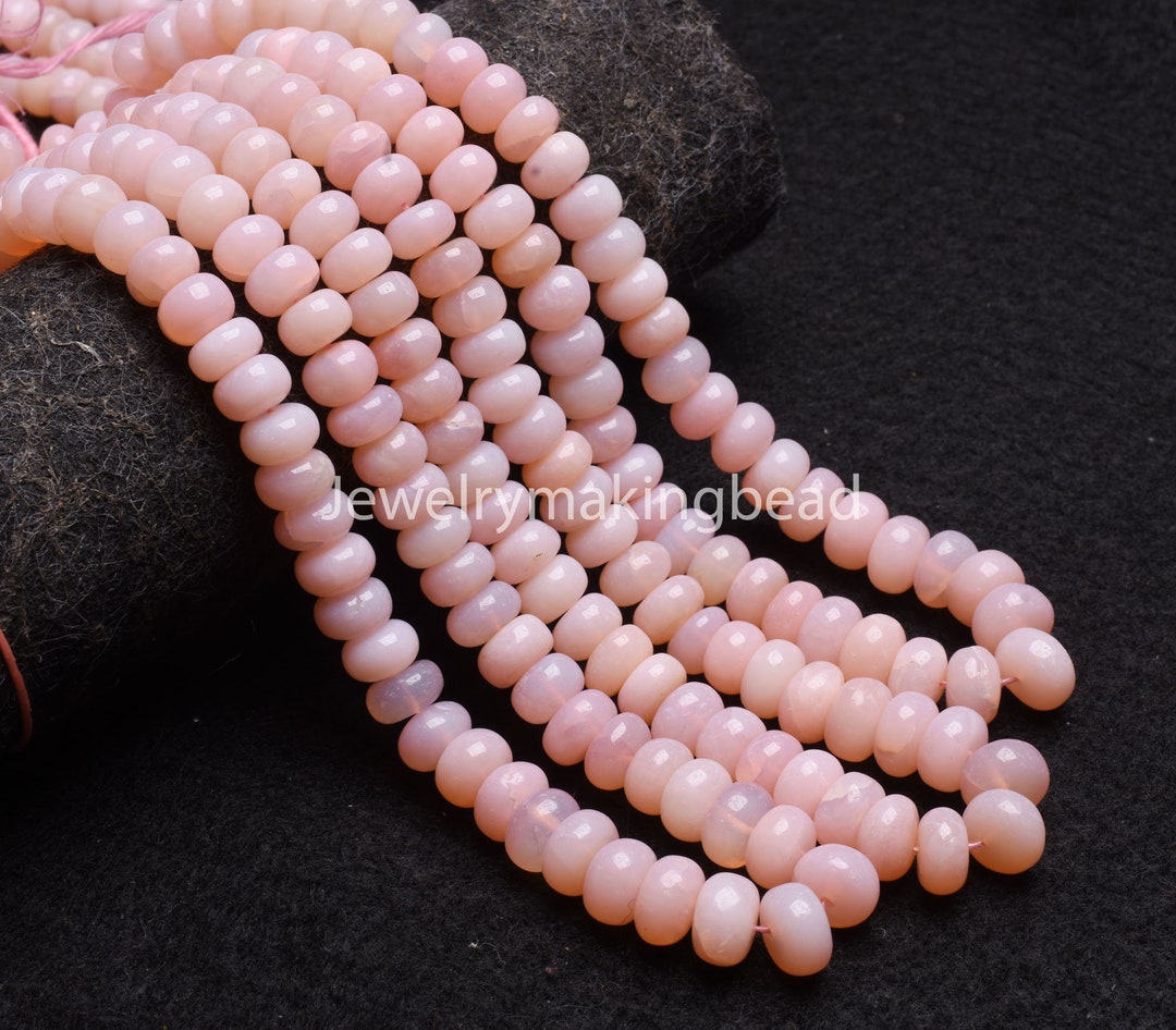 Collier Perles Opale Rose Facetée Grade AAA – 4 Mm, Argent Sterling 925, Longueur 45.7 Cm