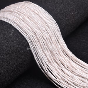 Top Quality Natural White Zircon Faceted Rondelle Shape Beads Rare White Zircon Micro Cut Beads Beautiful Zircon Machine Cut Jewelry Beads