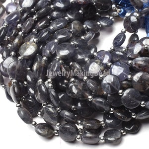 Iolite Handmade Coin Shape Bead Natural Blue Iolite Smooth Coin Beads,Iolite Gemstone Beads Light Blue Iolite Plain Beads For Jewelry SALE