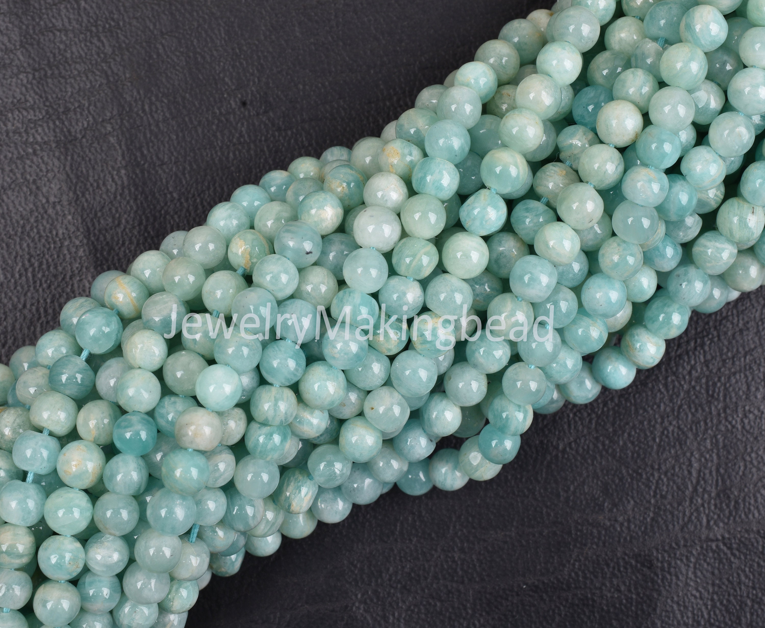 14 Inches Natural Amazonite Round Shape Beads Strand NE-82E127 Details about   190.00 Cts 
