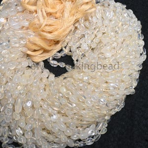 Lemon Quartz Glatte Nugget Perlen, Trommelstein Kiesel Edelstein, Lose Kristallperle Kette