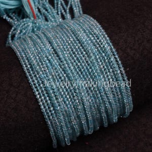 AAA Sky Blue Apatite Rondelle Beads: 2.4mm Faceted Strand