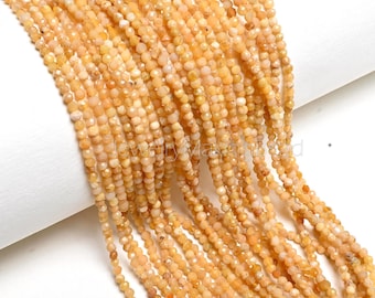 Yellow Opal Faceted Rondelle Beads | 2.2mm Gemstone Strand