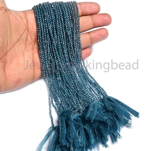 2mm London Topaz Coated Rondelle Beads | High Quality Coated Gemstone Beads | Faceted Micro Cut Strand For Jewelry Making