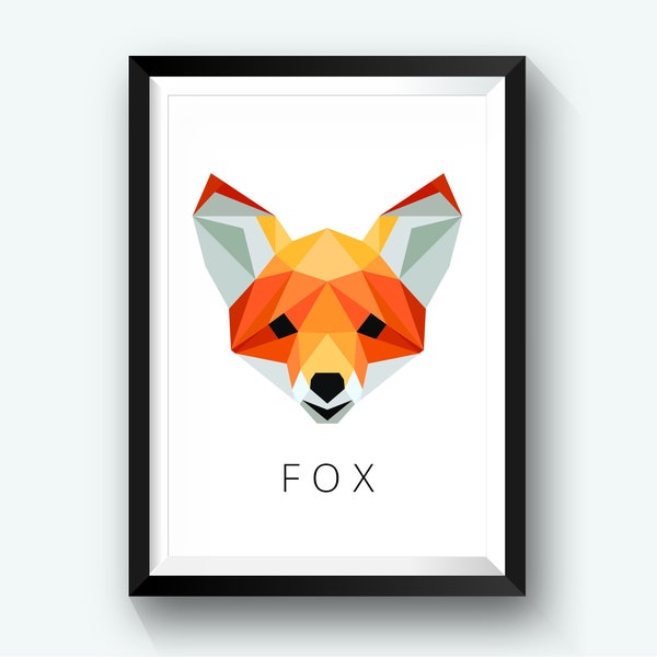 Geometric Fox Poster (Instant Digital Download)