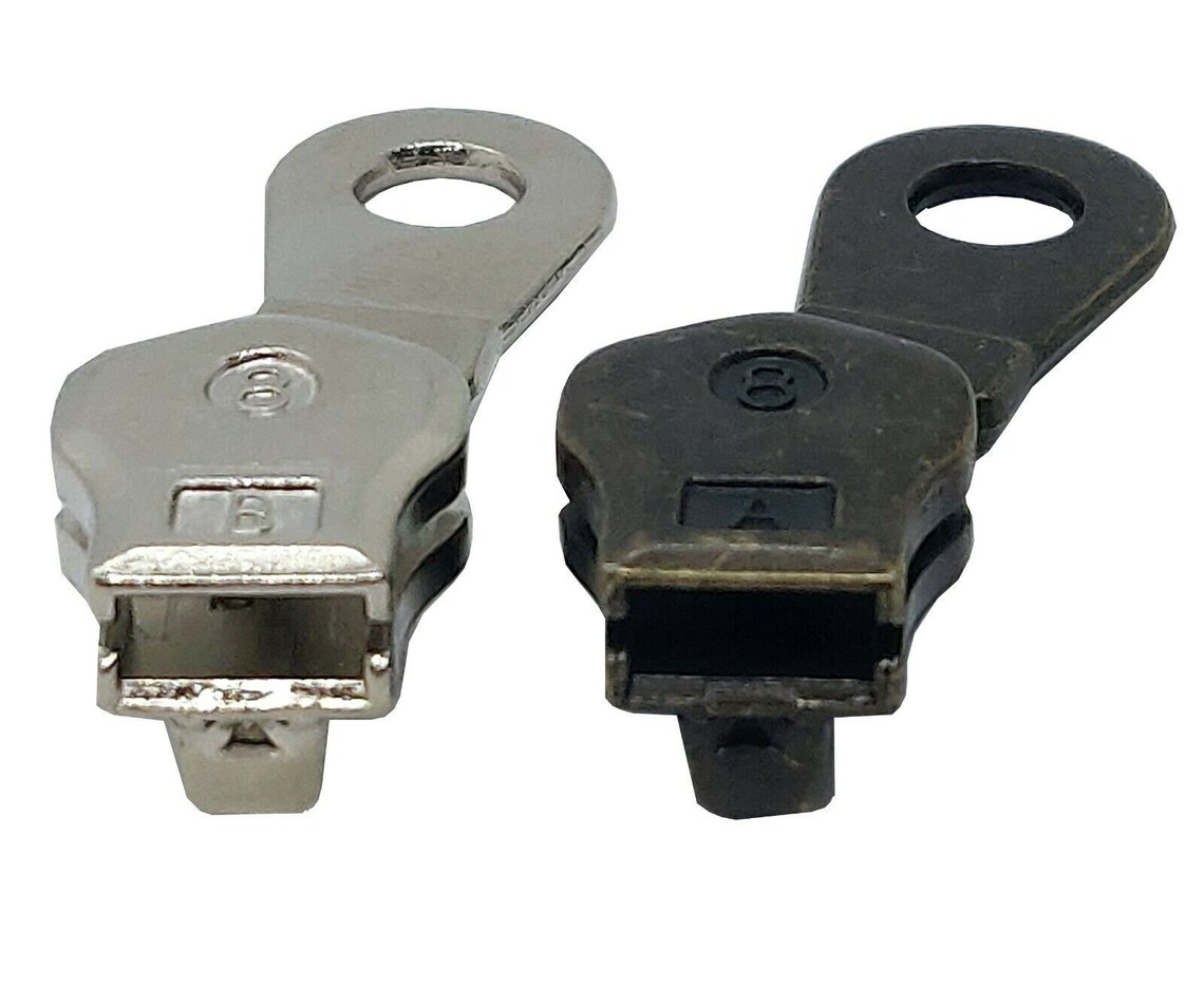 Zipper SLIDER For METAL Zip Size 8 Antique Brass Silver Etsy