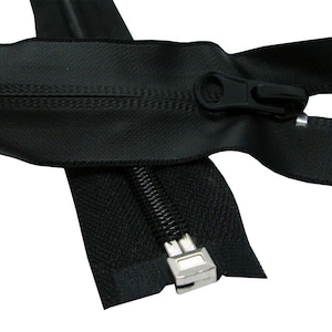 Waterproof nylon zip zipper. CLOSED END Zips. Black, Navy, Grey, Red