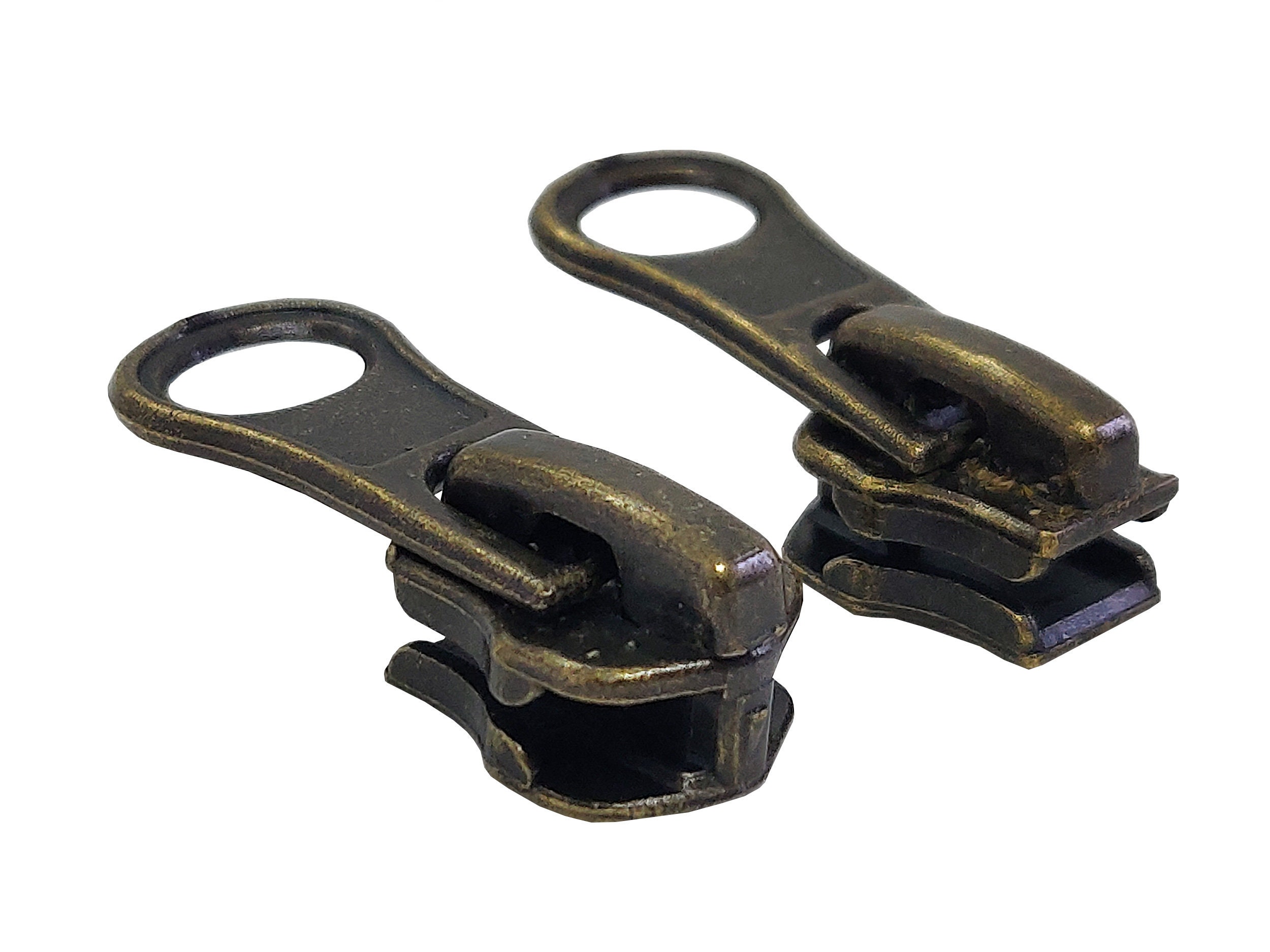 Zipper SLIDER For METAL Zip Size 5 Antique Silver Oxide Black Etsy