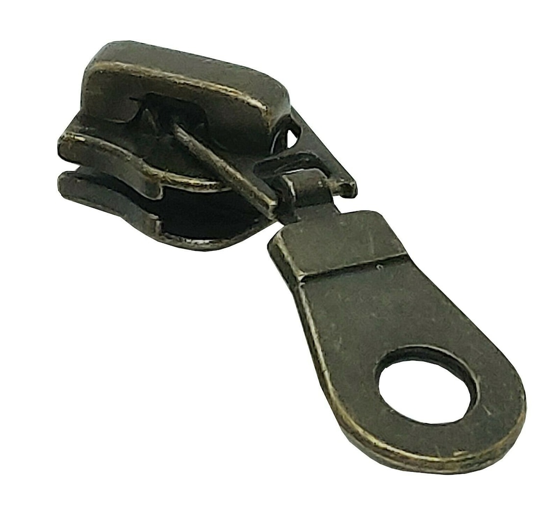 Zipper SLIDER for METAL Zip Size 8 Antique Brass Silver Etsy UK