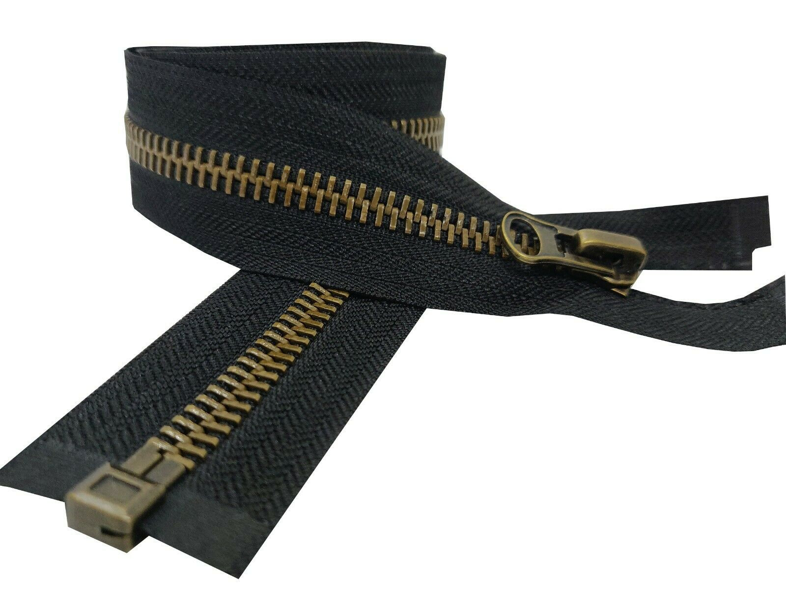 HEAVY DUTY Metal Zipper Antique Brass Size 8 Open End Strong Etsy