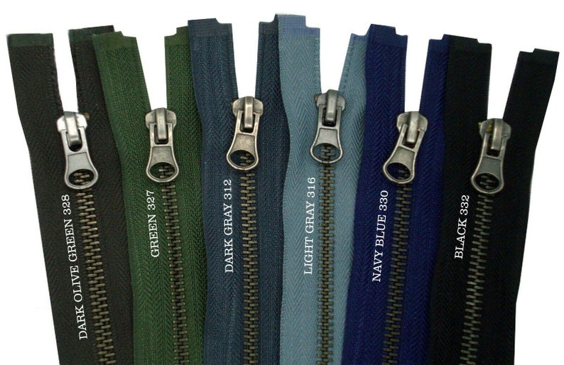 Metal Zipper Fastener 5 Antique Brass Heavy Duty Open End Etsy UK