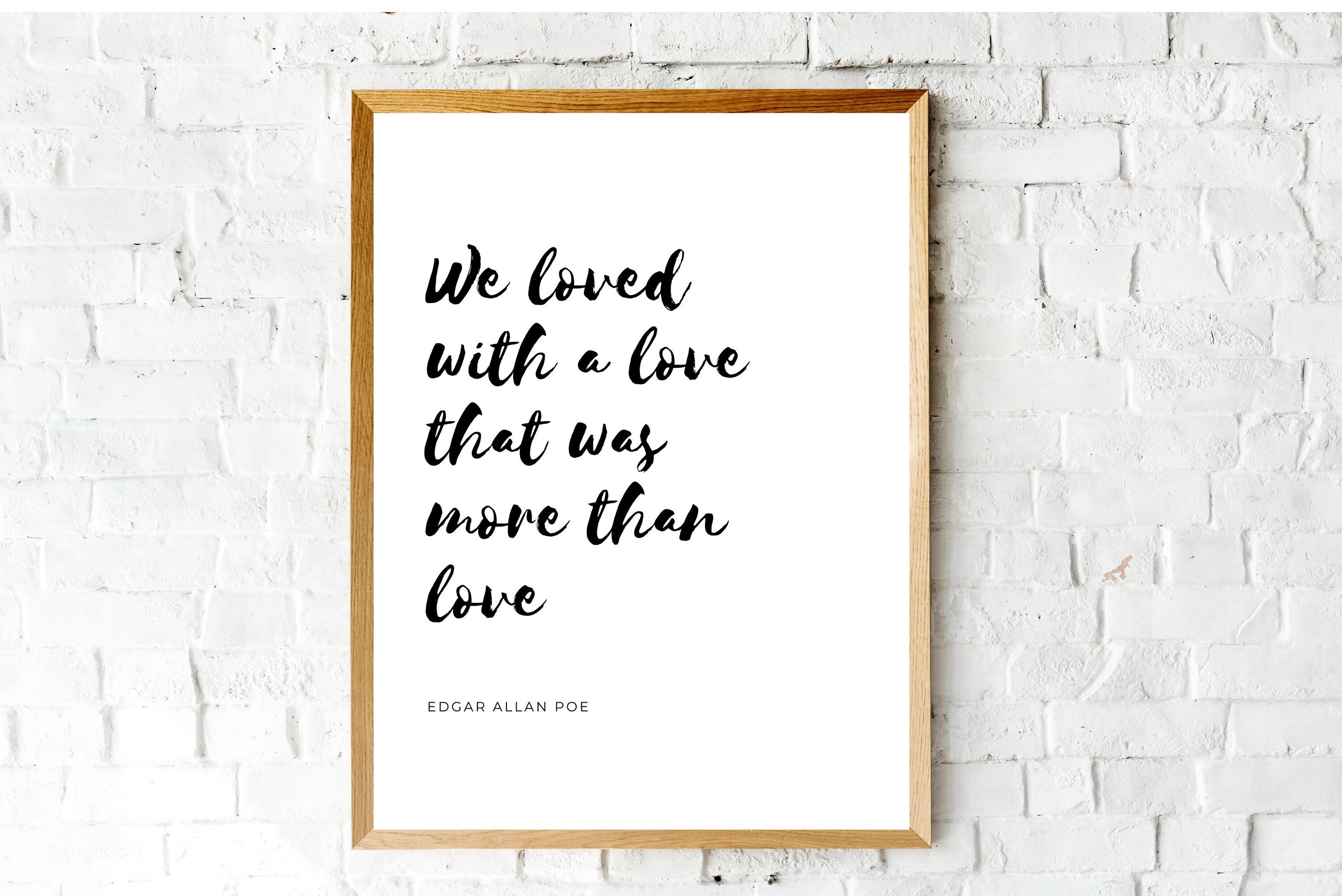 Liefde citaat kunst aan de muur Edgar Allan po citaat Home