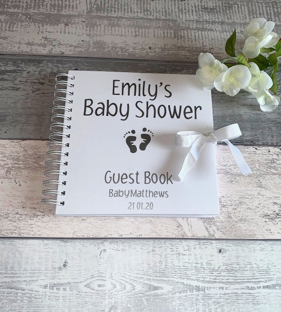 personalised baby shower guest book