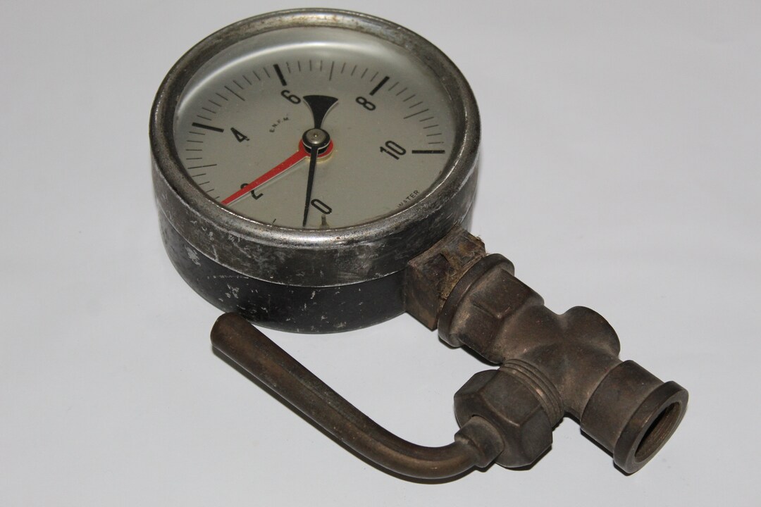Pressure Gauge Antique Industrial Pressure Gauge - Etsy