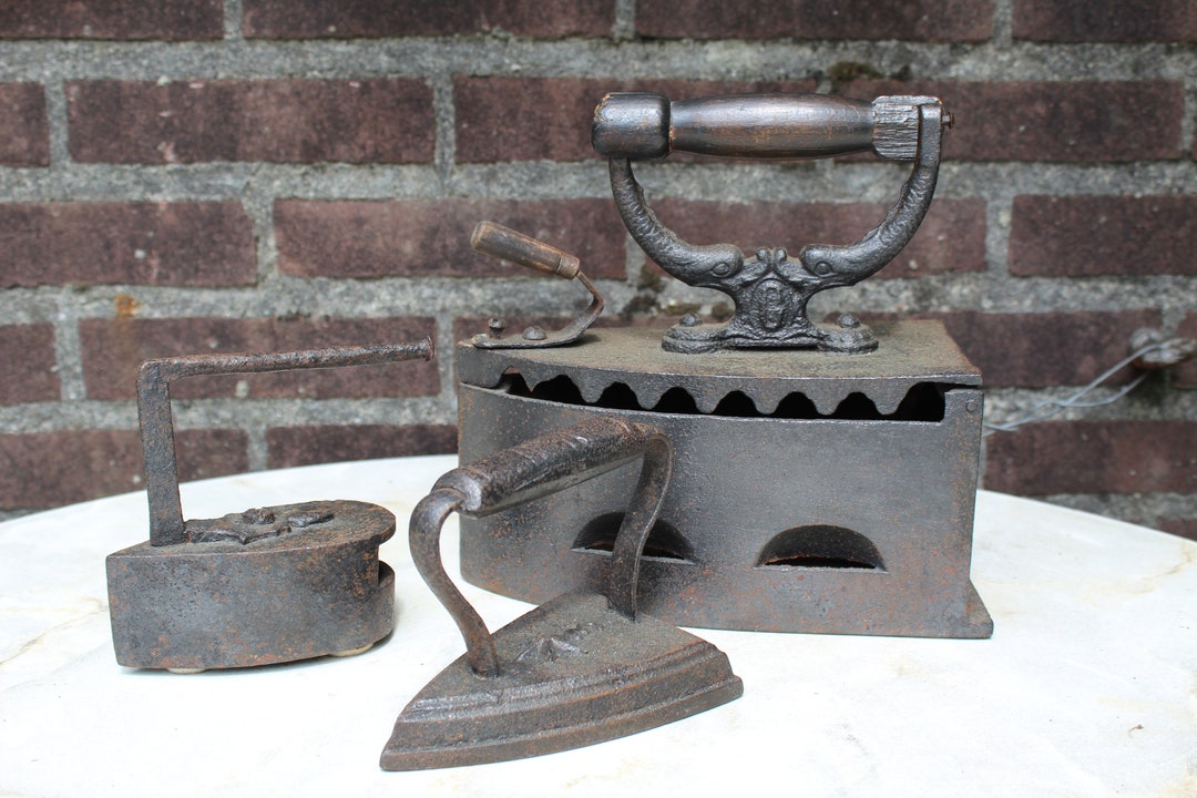Antique Coal Irons, Grandma's Cast Iron Iron Decoration and Home