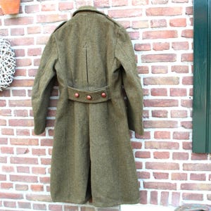 40s WWⅡ Vintage Dutch Army Trench Coat Vintage 1940s WW2 Military, Wool Coat Dutch Army, Army Trench Coat