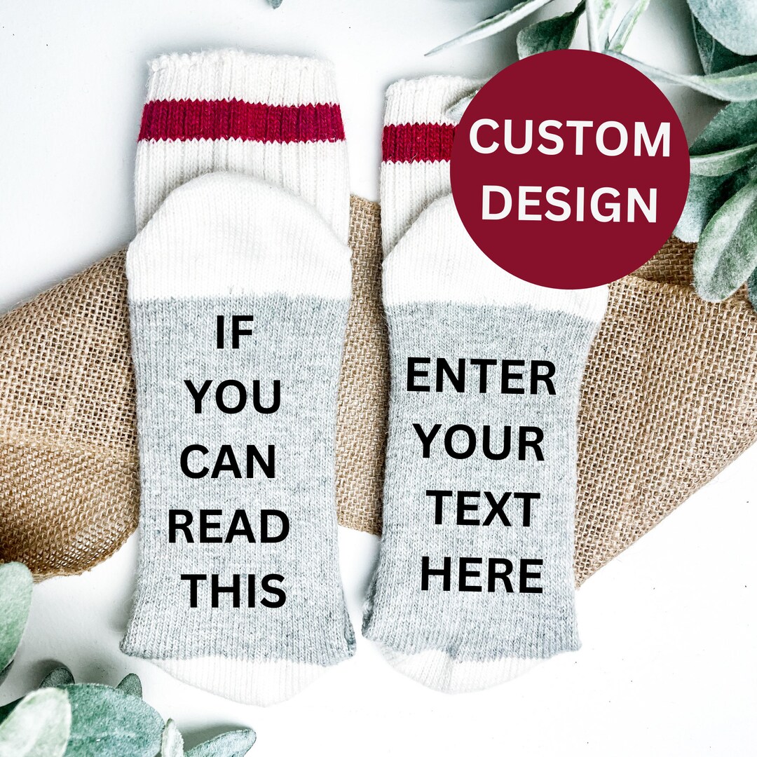 Personalized Socks-custom Socks Sayings-personalized Gift for Her ...