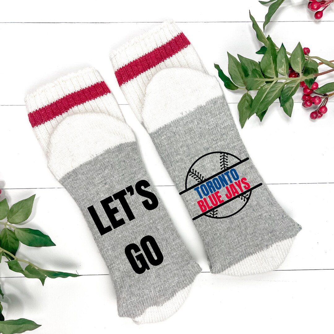 Let's Go Toronto Blue Jays Socksgift for A Baseball Etsy