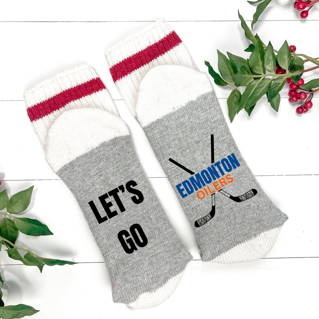 Let's Go Edmonton Oilersedmonton Oilers Socksgift for A Hockey Lover