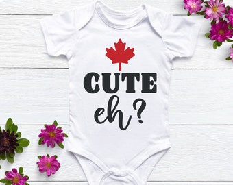 Canada Eh Onesie-Canada Day Onesie-Baby Gifts From Canada-Funny Canadian Baby Gift-Babies First Canada Day-Funny Canada Baby Gift