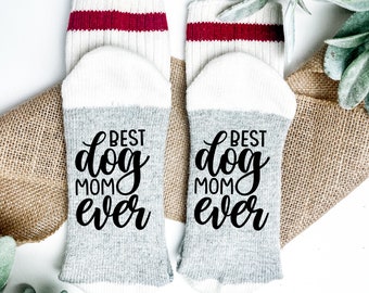 Best Dog Mom Ever, Dog Mom socks, Gift for dog mom, Christmas gift for dog mom, stocking stuffer dog lover