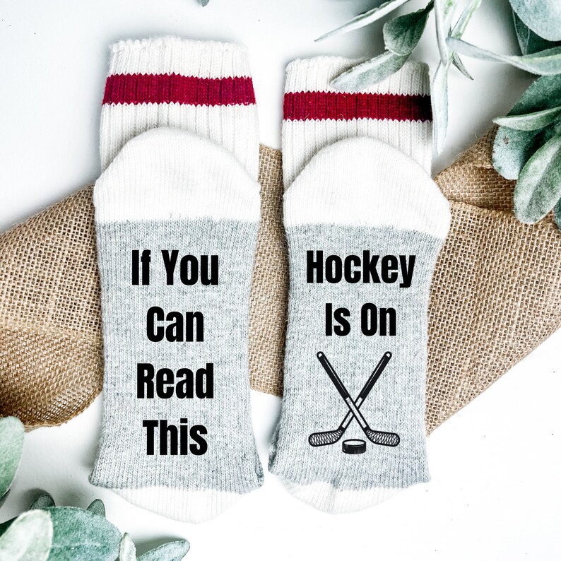 If You Can Read This Hockey is Onfamily Matching Hockey Socksif You
