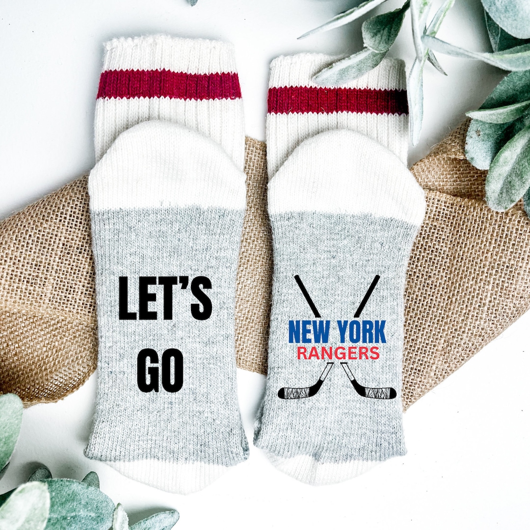 Let's Go New York Rangers Socksgift for A Hockey Etsy Canada