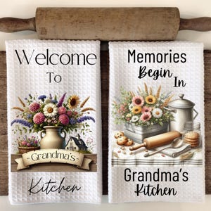 Diseños de paños de cocina de la abuela: Paquete PNG de estilo rústico (descarga digital) imagen 1