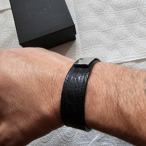Rare Crocodile Leather Studs Bracelet Rare Crocodile Leather Studs