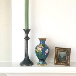 Small Chinese Cloisonne Vase / Asian Decor / Chrysanthemum and Floral Motif / Vintage Vase