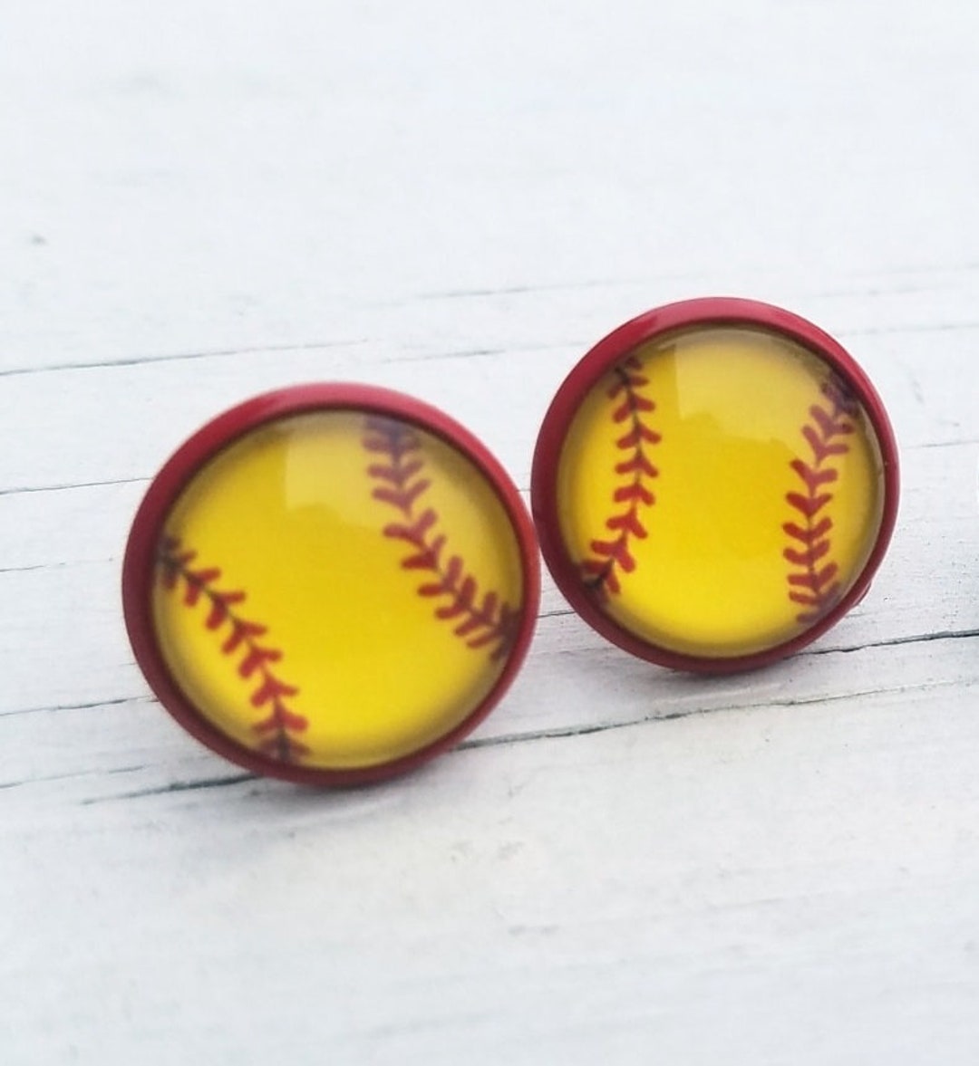 Softball Studs Softball Earrings Softball Mom Gift Gift for Her Sport