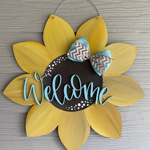 Sunflower Welcome Door Hanger