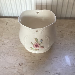 Vintage Irish Parian Donegal China Planter  Decorated Handcrafted Raised Flower Details Fine Bone China CottageCore Home