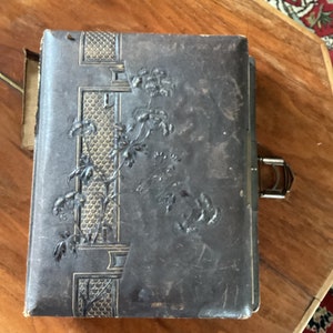 Antique Victorian Family Photograph Album with Original Photos