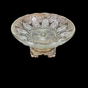 Vintage Glass Pedestal Dish