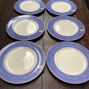 Vintage Wedgwood Sarah’s Garden Large Dinner Plates Vintage Tableware Lavender Blue