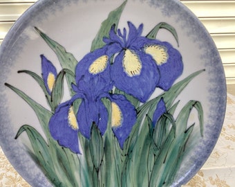 Vintage Scottish Stoneware Decorative  Plate Floral Design