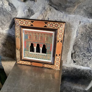 Rafael Rus Acosta Alhambra Palace Model: Spanish Wall Art (1920s)
