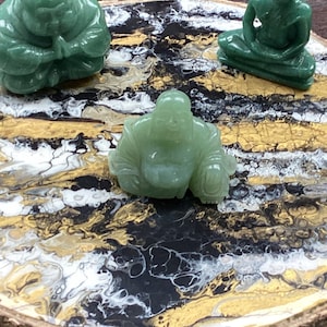 Grüne Jade Buddha Figur