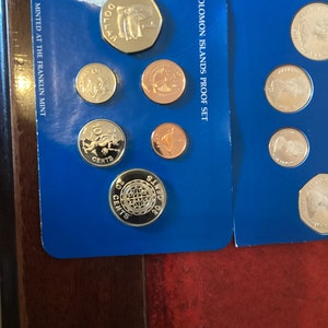 Collectable Coin Set Solomon Islands 6 Coin Proof Set 1977 Franklin Mint