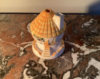 Ceramic Hobbit House Tea Light Holder SIGNED BY ARTIST