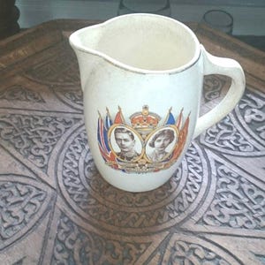 Vintage Coronation Ceramic Milk Jug King George  VI