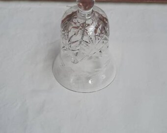 Vintage Crystal Glass Ornamental Bell