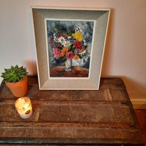Vintage  Floral Oil Painting BloomCore CottageCore Art GrandmaCore Home Style