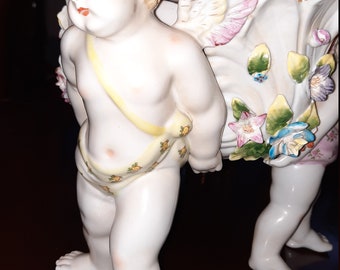 Antique Porcelain  Cherub Table  Centrepiece Grandmacore Homestyle