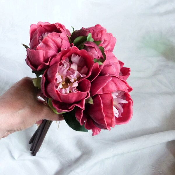 Real Touch Peony Etsy