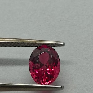 Oval Ruby Tourmaline, AAA+ Eye Clean Gemstone, 1.69 ct