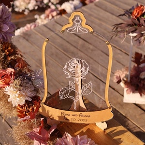 Acrylic Beauty Rose Sweet 16 Guest Book Alternative Beauty and The Beast Sweet 16 Guestbook Quinceanera Guestbook Sign Mis Quince Guest Book